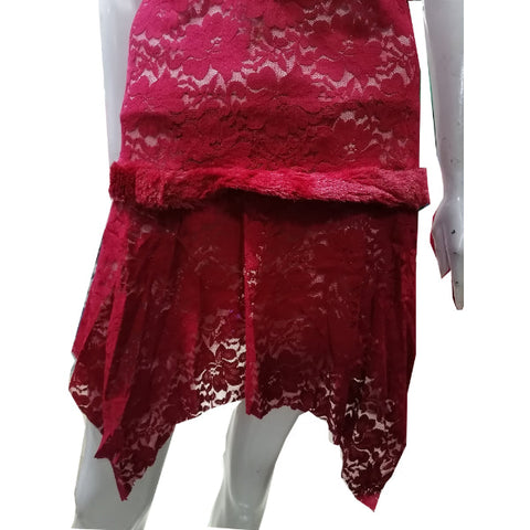 Women velet Net Furr Lace Embroidery Lingerie Two Piece Night Dress Lingerie Set